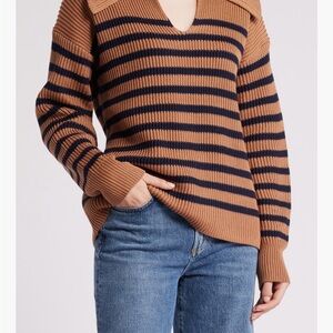 Nordstrom stripe long sleeve cotton sweater